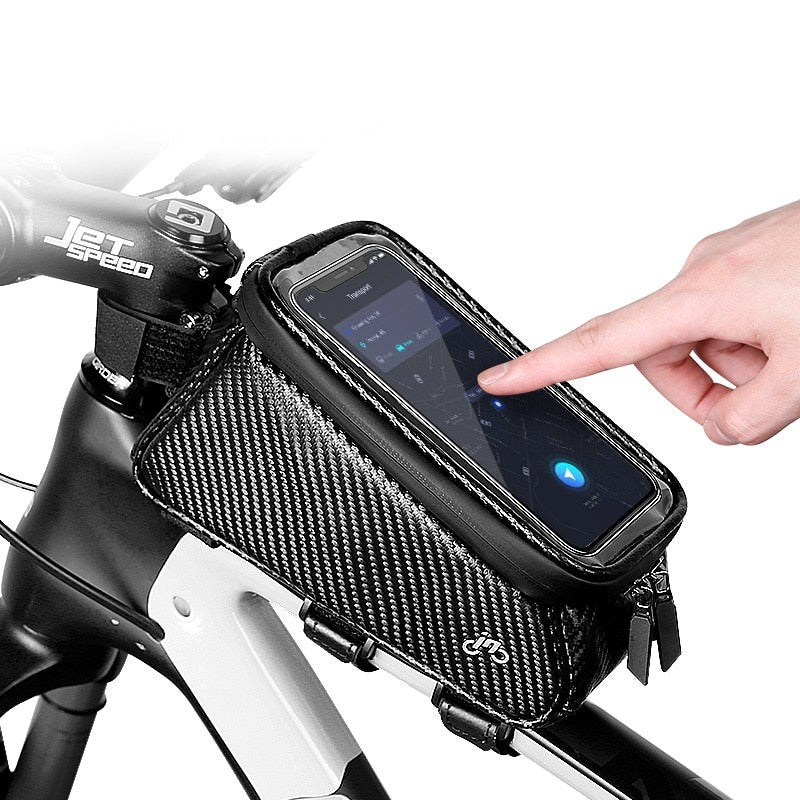 Waterproof Bicycle Bag Frame Front Top Tube Cycling Bag Reflective 6.5 in Phone Case Touchscreen Bag