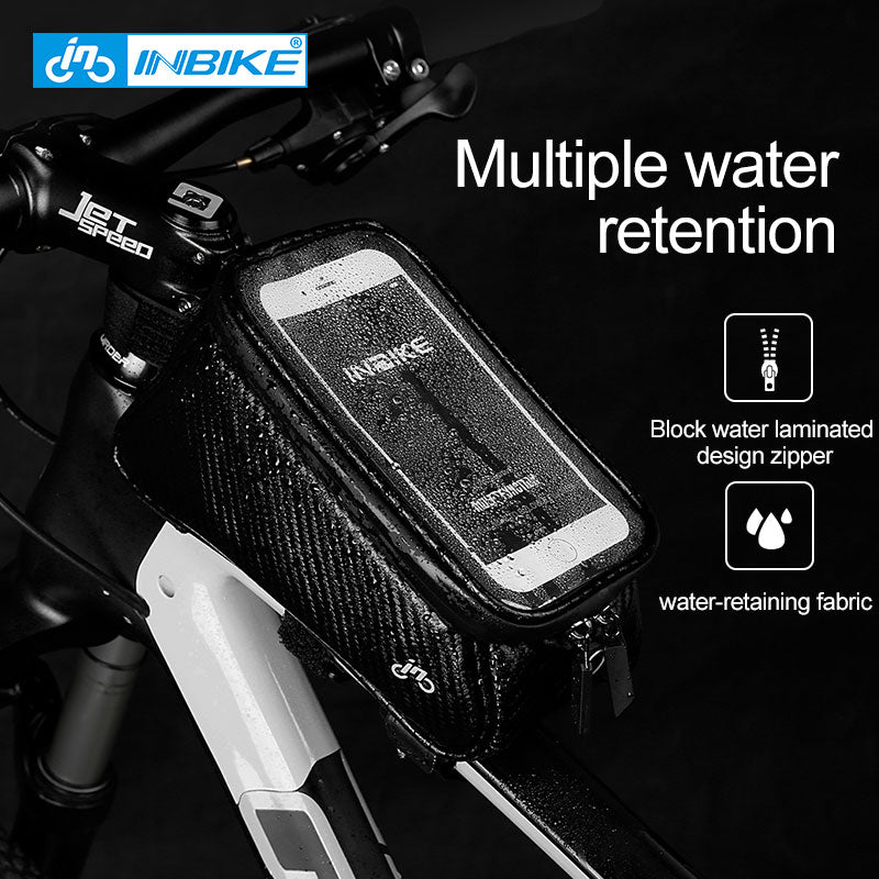 Waterproof Bicycle Bag Frame Front Top Tube Cycling Bag Reflective 6.5 in Phone Case Touchscreen Bag