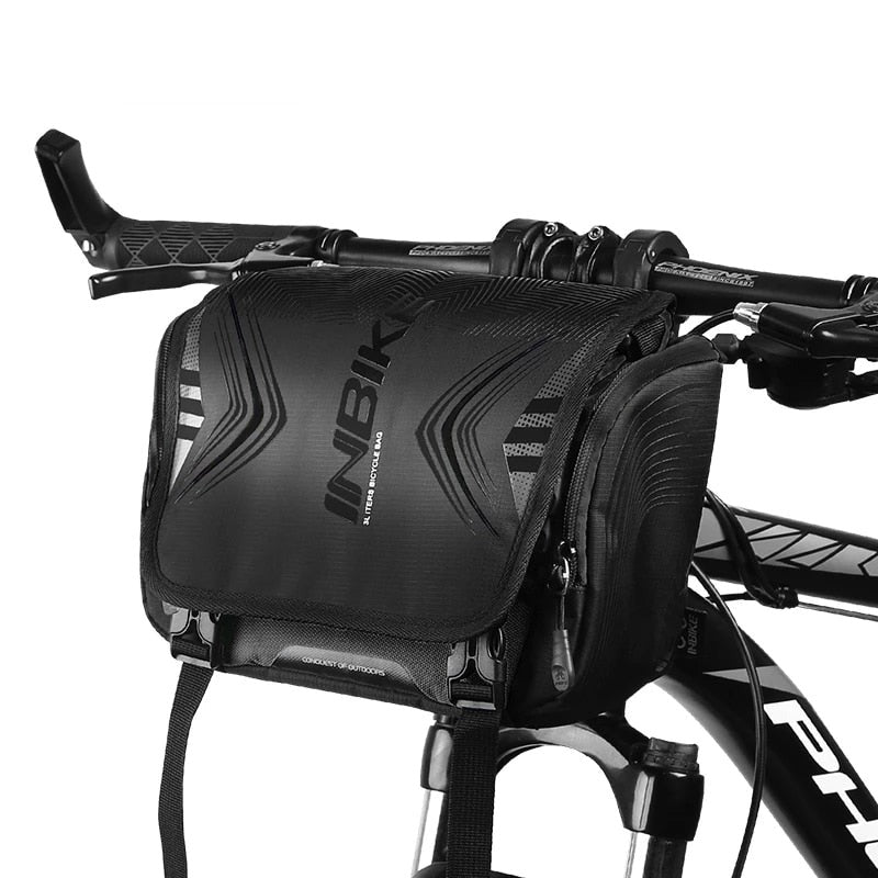 Waterproof Bike Bag Large Capacity Handlebar Front Tube Bag Bicycle Pocket Shoulder Backpack