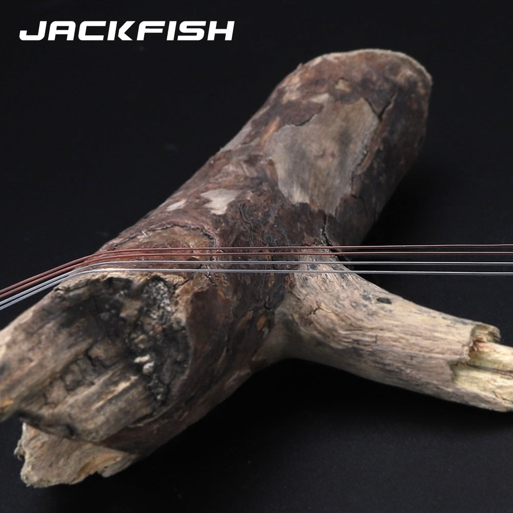 JACKFISH 100M Fluorocarbon Fishing Line  red/clear two colors 4-32LB Carbon Fiber Leader Line  fly