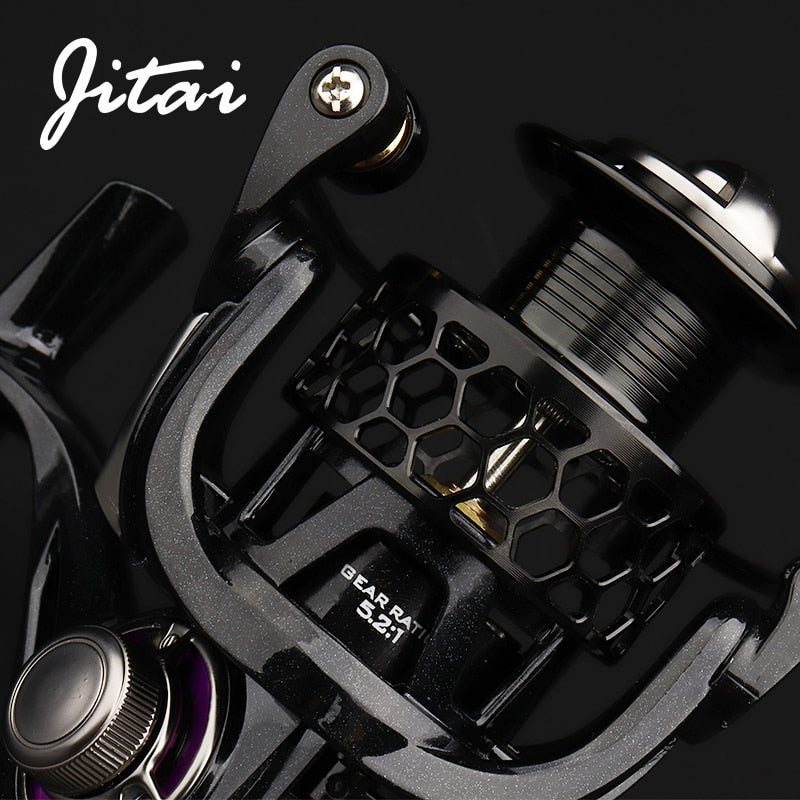 JITAI Spinning Reel with Free Spool Lightweight CNC Aluminum Spool 10+1BBs Saltwater Wheel Carp Fishing Reels Carretilha