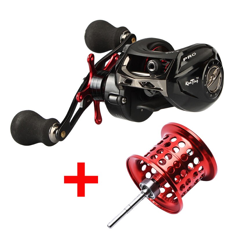 JITAI Baitcasting Fishing Reel Equipped PE 4 Strands line 8Kg Braking Power 14+1BBs Quality Ultra Light Wheels Carp Lure fishing