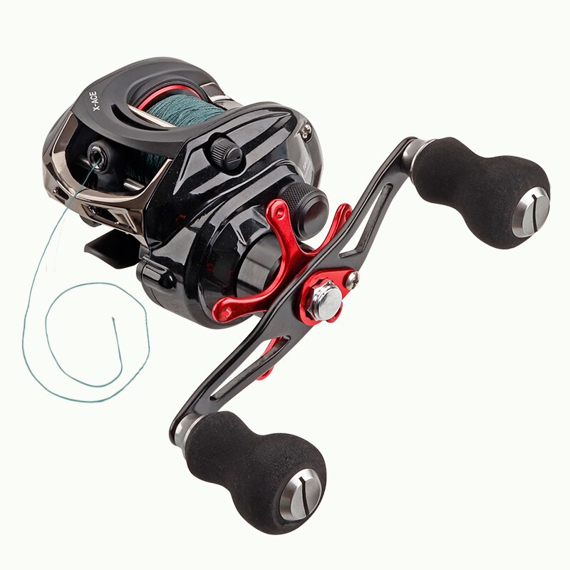 JITAI Baitcasting Fishing Reel Equipped PE 4 Strands line 8Kg Braking Power 14+1BBs Quality Ultra Light Wheels Carp Lure fishing