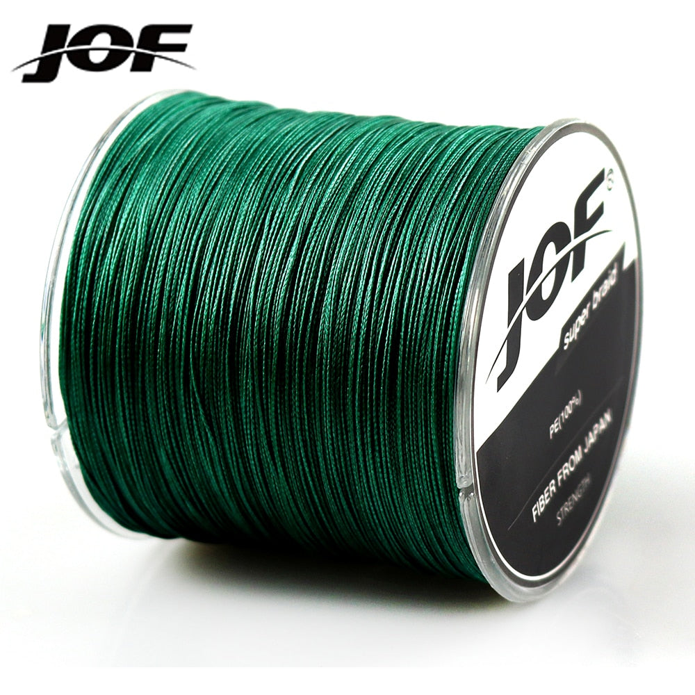 JOF 500M 300M 100M Multicolour PE Braided Wire 4 Strands Multifilament Japanese Fishing Line