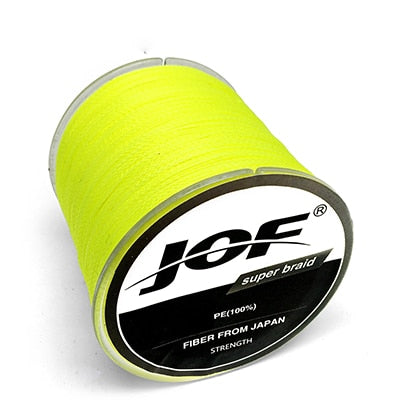 JOF 500M 300M 100M Multicolour PE Braided Wire 4 Strands Multifilament Japanese Fishing Line