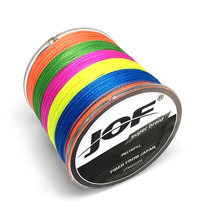JOF 500M 300M 100M Multicolour PE Braided Wire 4 Strands Multifilament Japanese Fishing Line