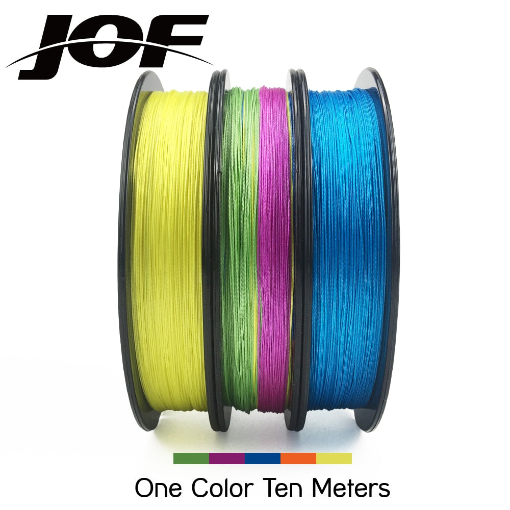 JOF 8 Weaves Fishing Line 150M 300M 500M 8 Strands Braided Fishing Line Multifilament PE Line 15
