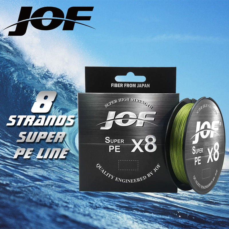 JOF 8 Weaves Fishing Line 150M 300M 500M 8 Strands Braided Fishing Line Multifilament PE Line 15