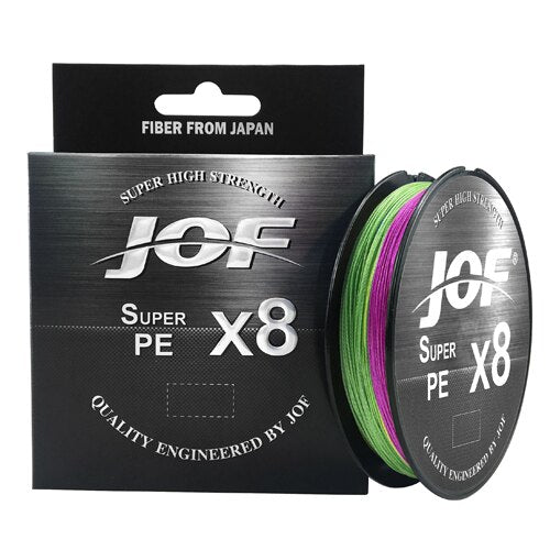 JOF 8 Weaves Fishing Line 150M 300M 500M 8 Strands Braided Fishing Line Multifilament PE Line 15