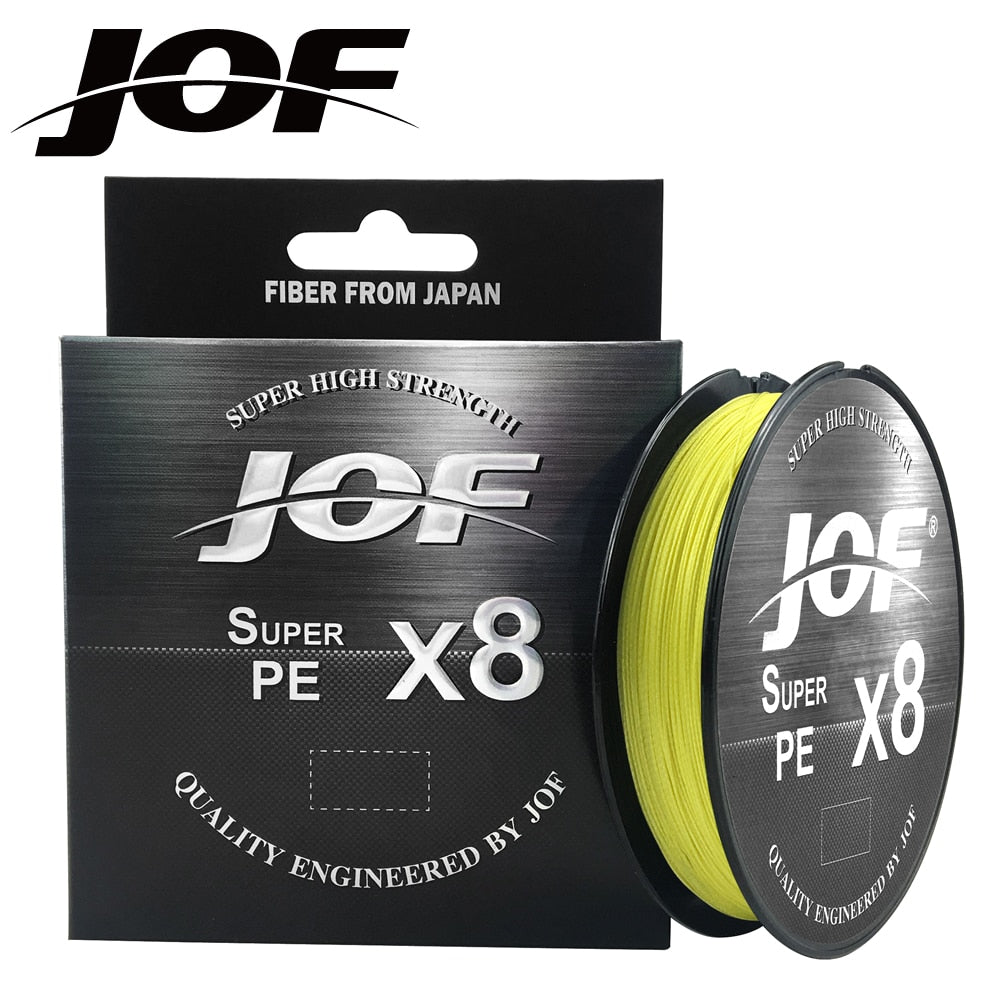 JOF 8 Weaves Fishing Line 150M 300M 500M 8 Strands Braided Fishing Line Multifilament PE Line 15