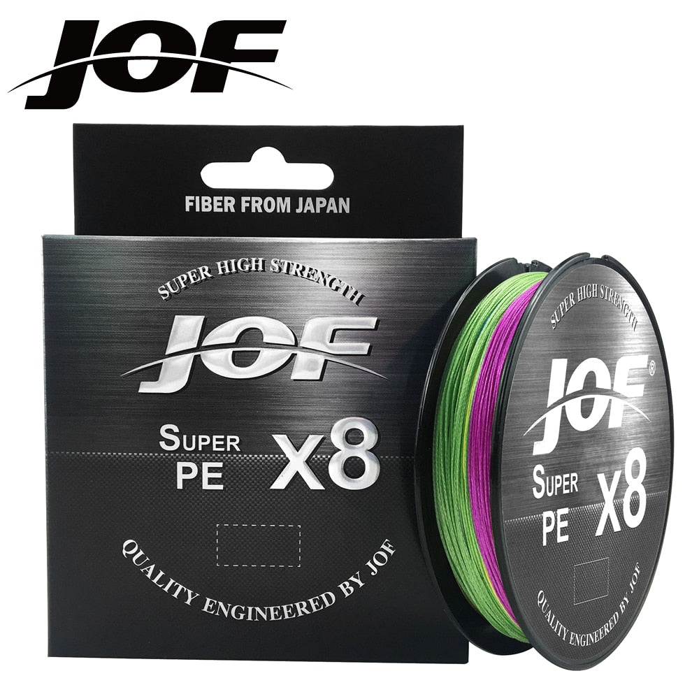 JOF 8 Weaves Fishing Line 150M 300M 500M 8 Strands Braided Fishing Line Multifilament PE Line 15