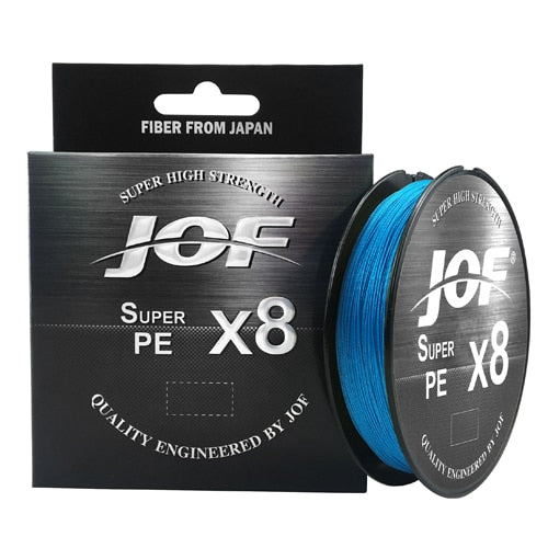JOF 8 Weaves Fishing Line 150M 300M 500M 8 Strands Braided Fishing Line Multifilament PE Line 15