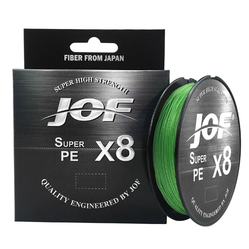 JOF 8 Weaves Fishing Line 150M 300M 500M 8 Strands Braided Fishing Line Multifilament PE Line 15