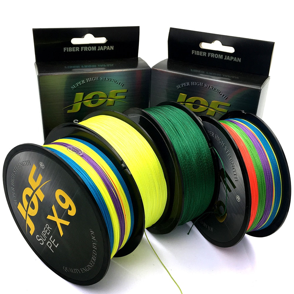 JOF X9/X12 300-500M Braided Line 9/12 Strands MultiColor Multifilament Saltwater PE Line 20-80LB