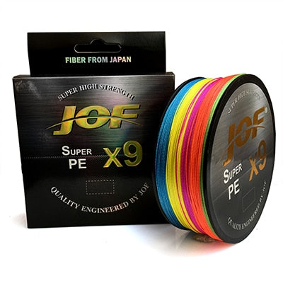 JOF X9/X12 300-500M Braided Line 9/12 Strands MultiColor Multifilament Saltwater PE Line 20-80LB