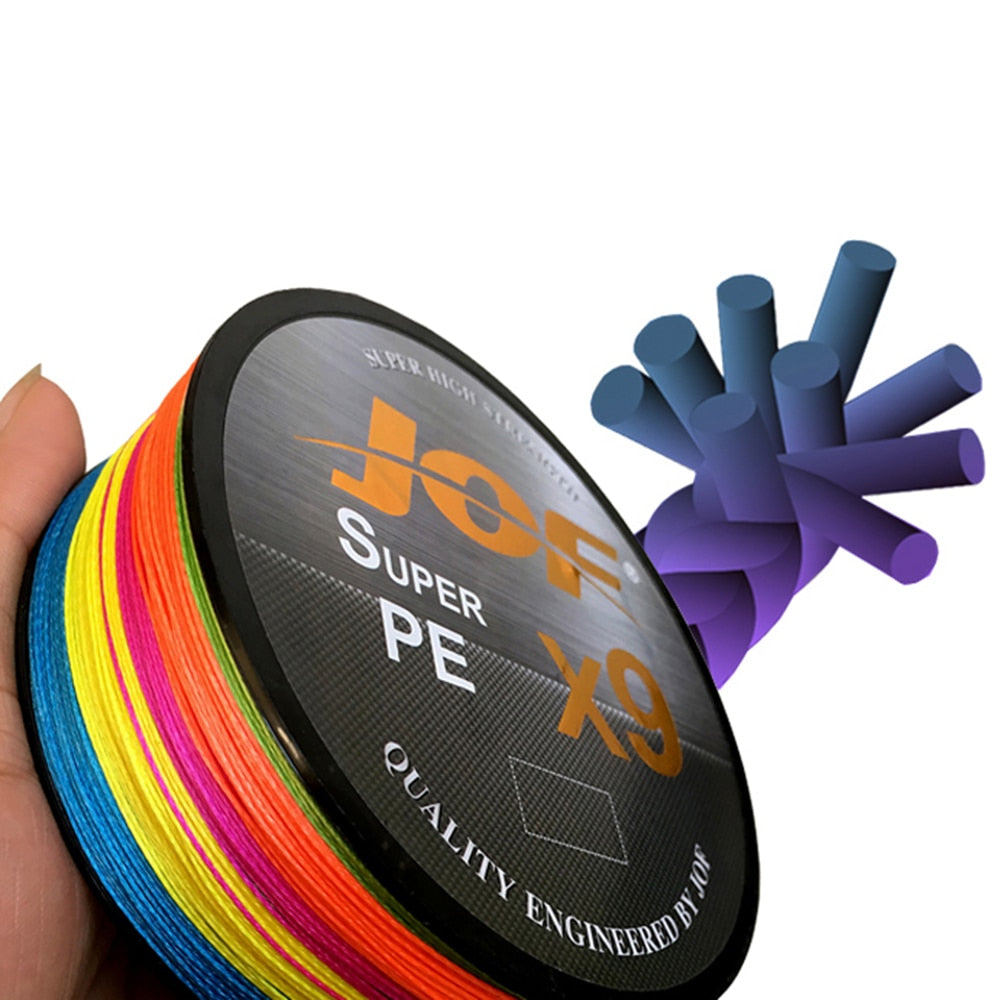 JOF X9/X12 300-500M Braided Line 9/12 Strands MultiColor Multifilament Saltwater PE Line 20-80LB