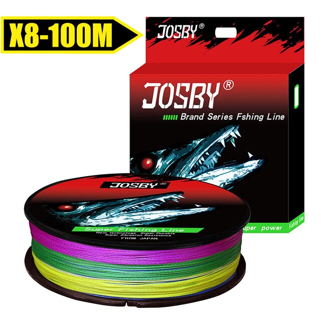 JOSBY 300M 500M 1000M  8 Strands 10-78LB New PE Braided Fishing Wire Multifilament Super Strong