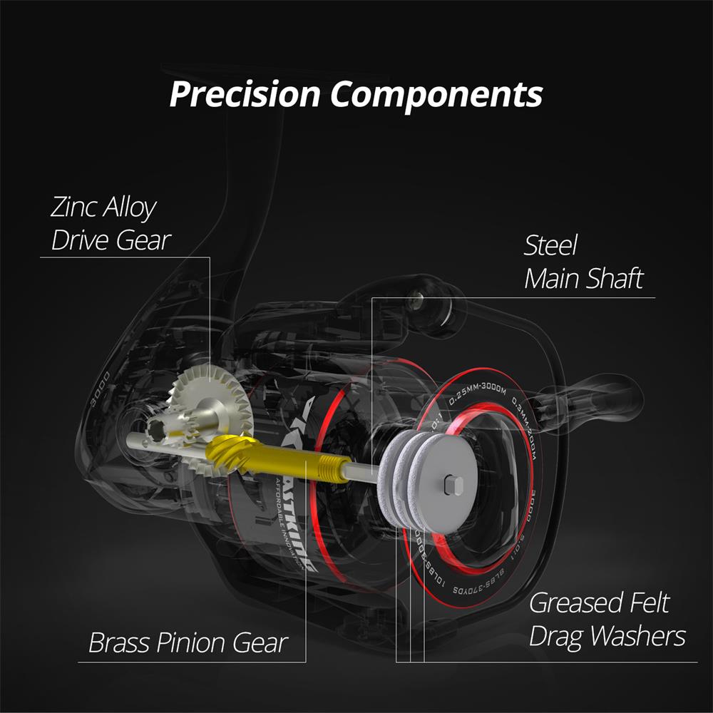 KastKing Brutus Super Light Spinning Fishing Reel 8KG Max Drag 5.0:1 Gear Ratio Freshwater Carp Fishing Coil