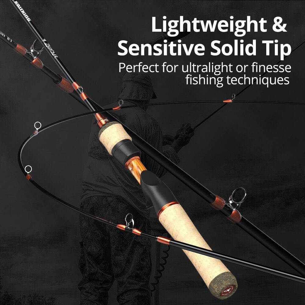 KastKing Zephyr UL Spinning Casting Fishing Rod - 2-Piece Carbon Fiber, 1.53-1.68m for Trout