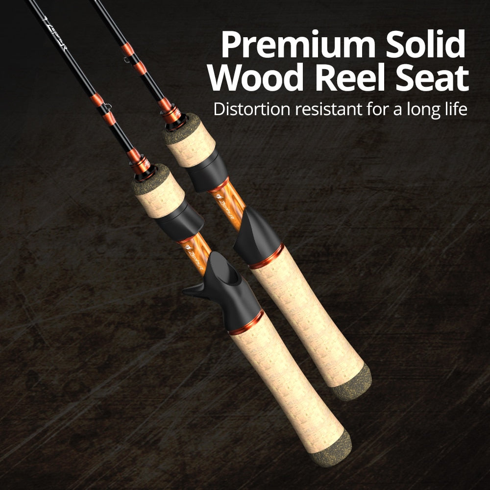 KastKing Zephyr UL Spinning Casting Fishing Rod - 2-Piece Carbon Fiber, 1.53-1.68m for Trout