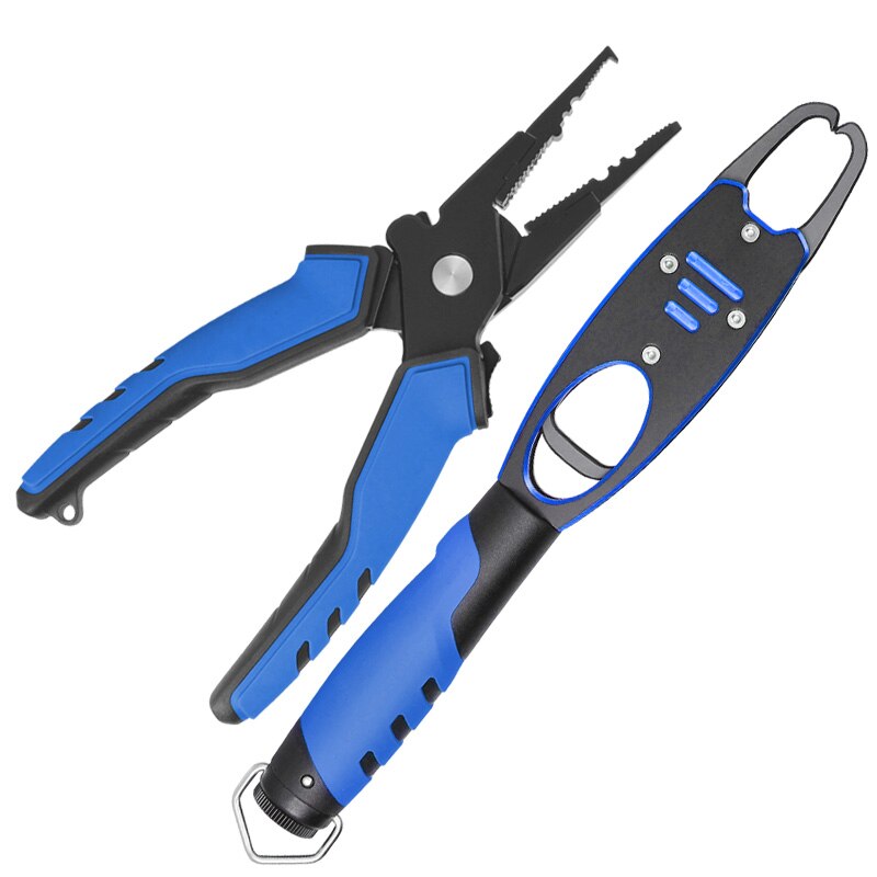 LINNHUE Aluminum Alloy Fishing Pliers Grip Set Split Ring Cutters Line Hook Recover Fishing Tackle High Quality Fishing Tool