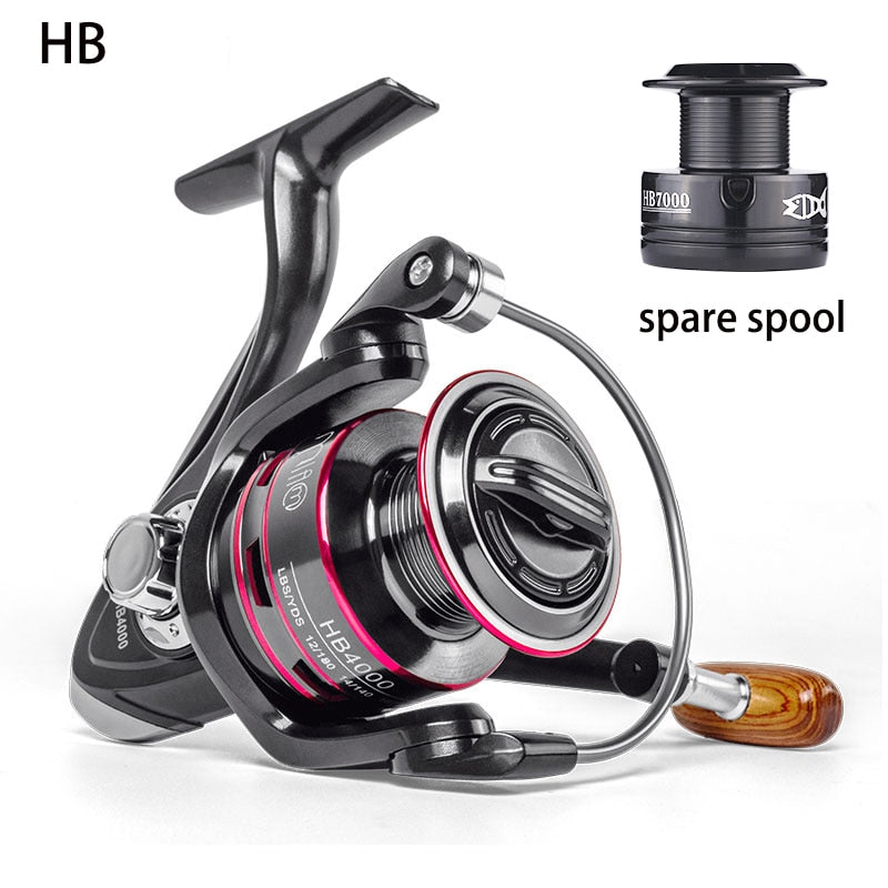 LINNHUE Fishing Reel All Metal Spool Spinning Reel 8KG Max Drag Stainless Steel Handle Line Spool Saltwater Fishing Accessories