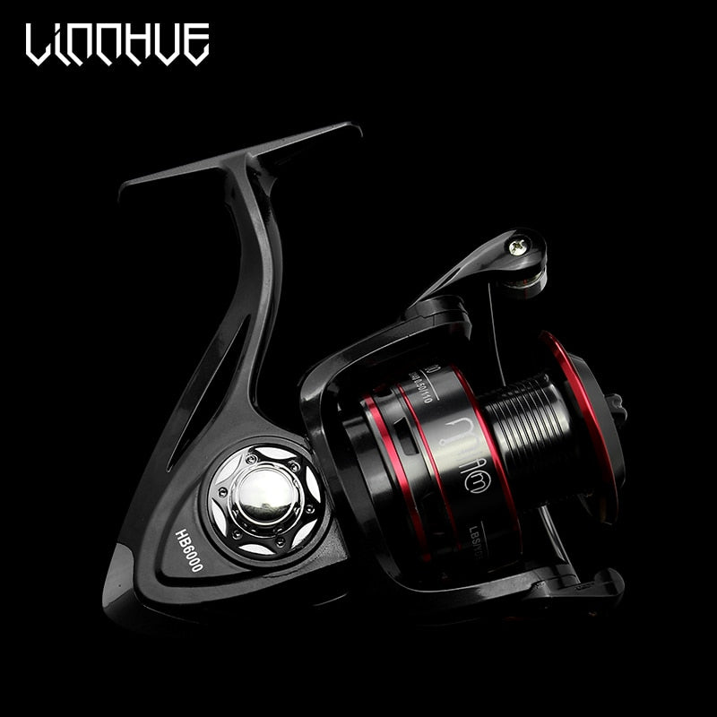 LINNHUE Fishing Reel All Metal Spool Spinning Reel 8KG Max Drag Stainless Steel Handle Line Spool Saltwater Fishing Accessories