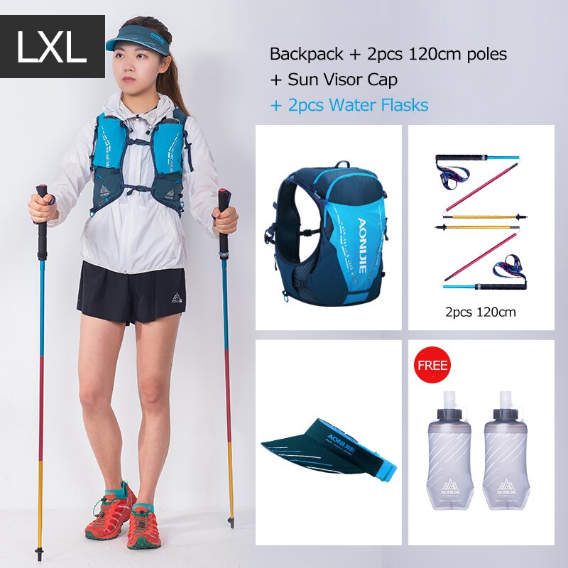 LXL Size Ultra Vest 10L Hydration Backpack Pack Bag Free Water Bladder Flask Trail Running
