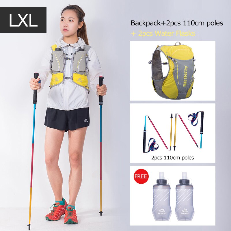 LXL Size Ultra Vest 10L Hydration Backpack Pack Bag Free Water Bladder Flask Trail Running