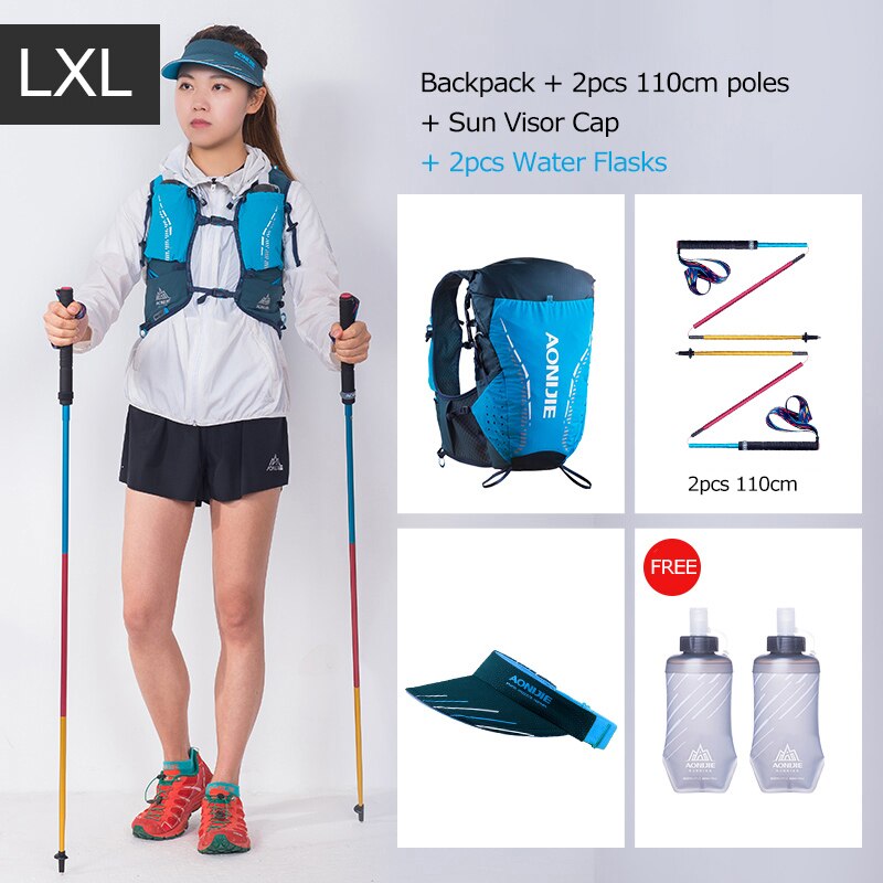 LXL Size Ultra Vest 18L Hydration Backpack Pack Bag Soft Water Bladder Flask For Trail Running