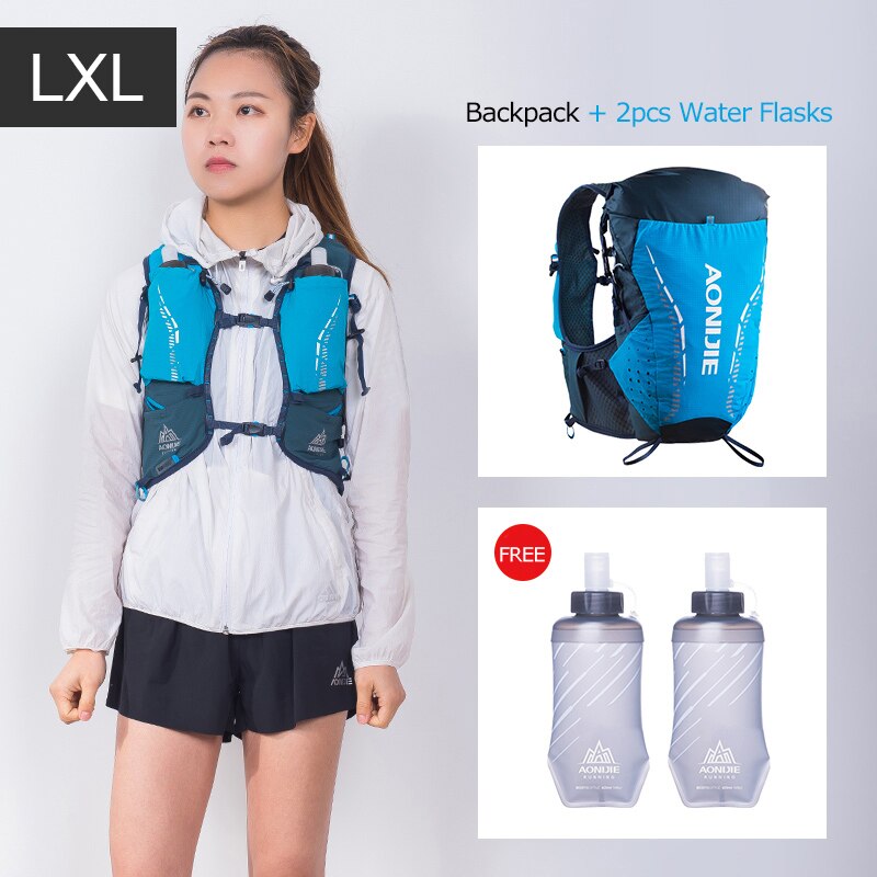 LXL Size Ultra Vest 18L Hydration Backpack Pack Bag Soft Water Bladder Flask For Trail Running