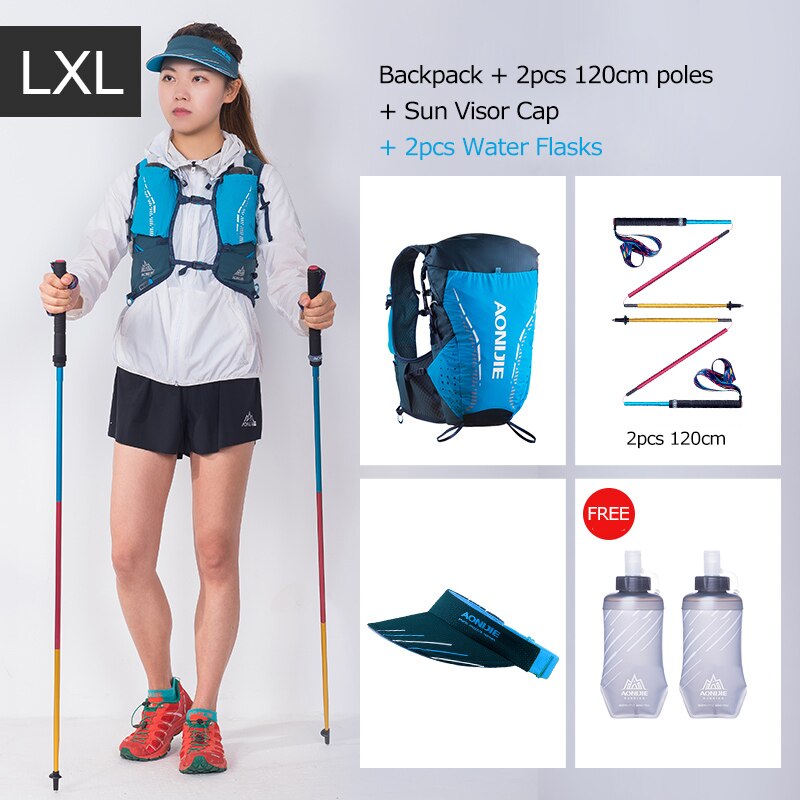 LXL Size Ultra Vest 18L Hydration Backpack Pack Bag Soft Water Bladder Flask For Trail Running