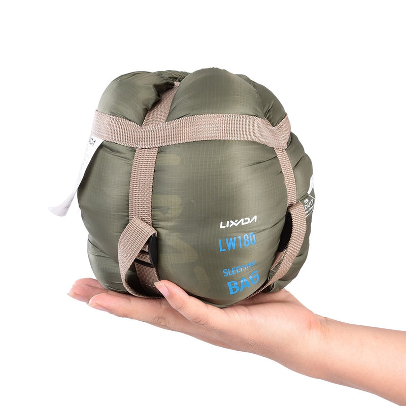 Lixada 190*75cm Camping Envelope Sleeping Bag Ultralight Travel Mini Lazy Bags With Compression