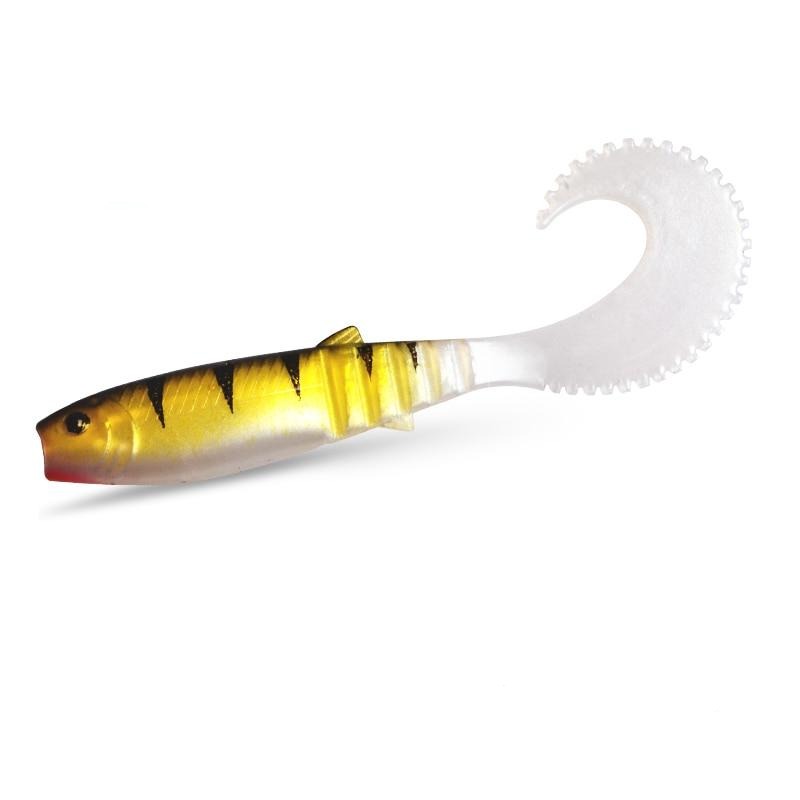 MEREDITH 70mm 90mm 110mm Cannibal Curved Tail Fishing Lures Artificial Wobblers Soft Baits Silicone Shad Worm Bass leurre souple