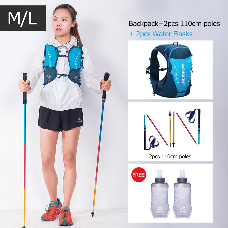 ML Size Ultra Vest 10L Hydration Backpack Pack Bag Soft Water Bladder Flask For Trail Running