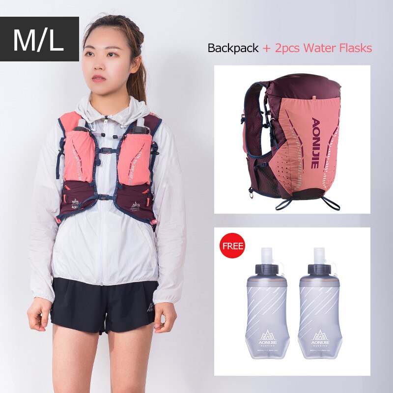 ML Size Outdoor Ultra Vest 18L Hydration Backpack Pack Bag Soft Water Bladder Flask Trail Running