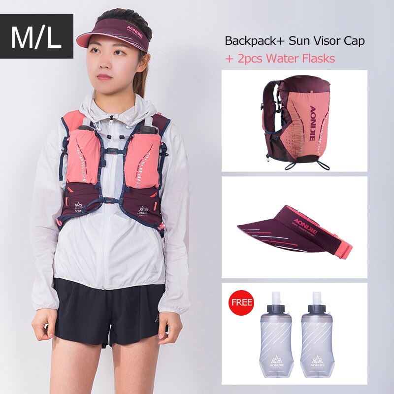 ML Size Outdoor Ultra Vest 18L Hydration Backpack Pack Bag Soft Water Bladder Flask Trail Running