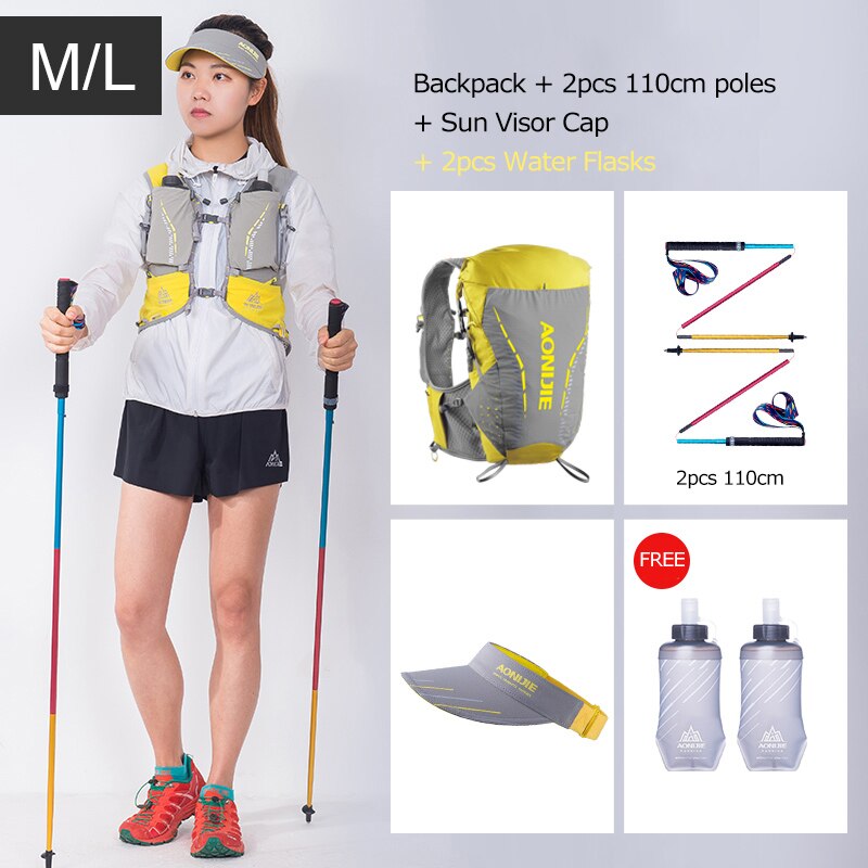 ML Size Outdoor Ultra Vest 18L Hydration Backpack Pack Bag Soft Water Bladder Flask Trail Running