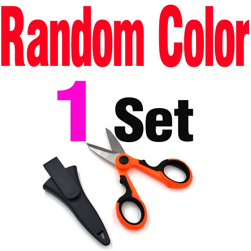 MNFT 1Set Fishing Scissors&Storage Case Braid Line Lure Cutter 14cm Mini Fish Use Scissors Multifunction Portable Fishing Tools