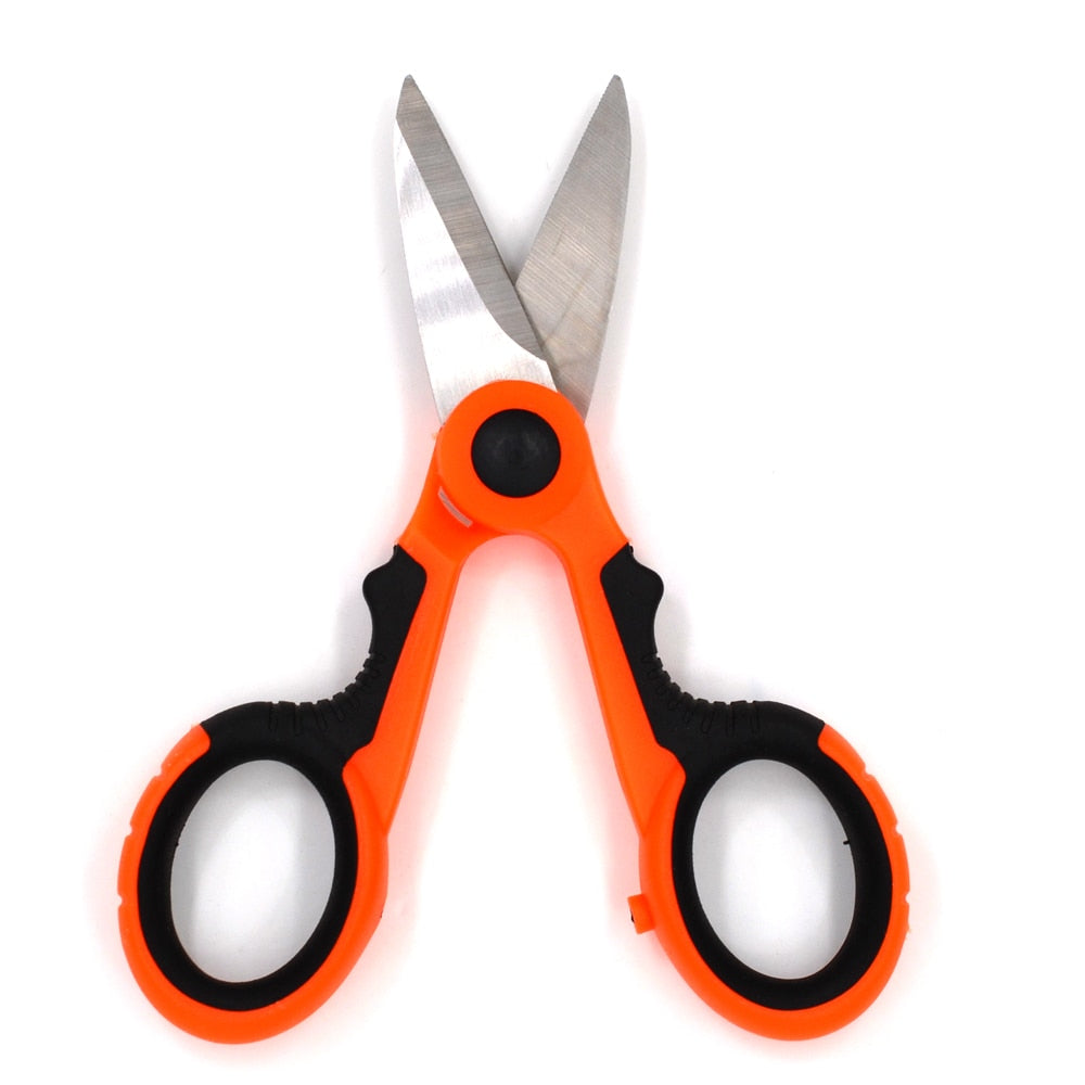 MNFT 1Set Fishing Scissors&Storage Case Braid Line Lure Cutter 14cm Mini Fish Use Scissors Multifunction Portable Fishing Tools