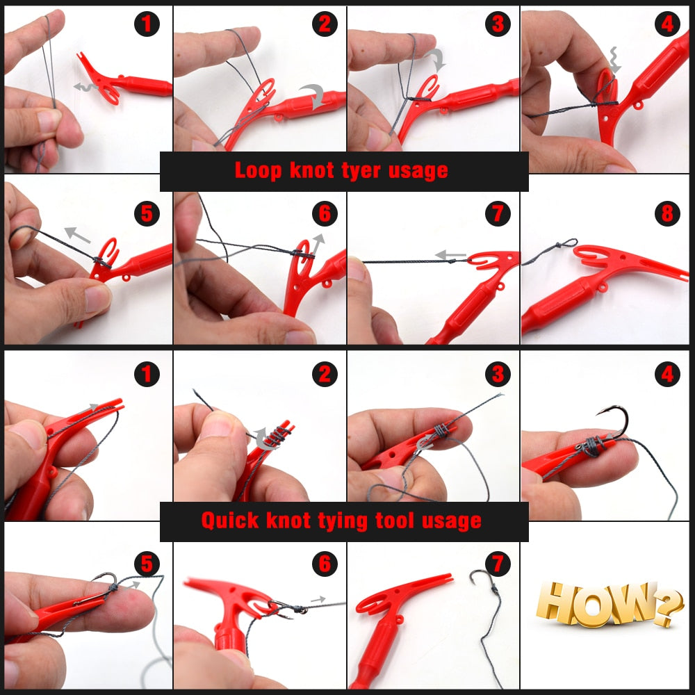 MNFT Pen Shape Hook Remover Quick Knot Tying Tool 3 in 1 Fishing Multi  Loop Knot Tyer Tools Fly Fishing Angler Tackle