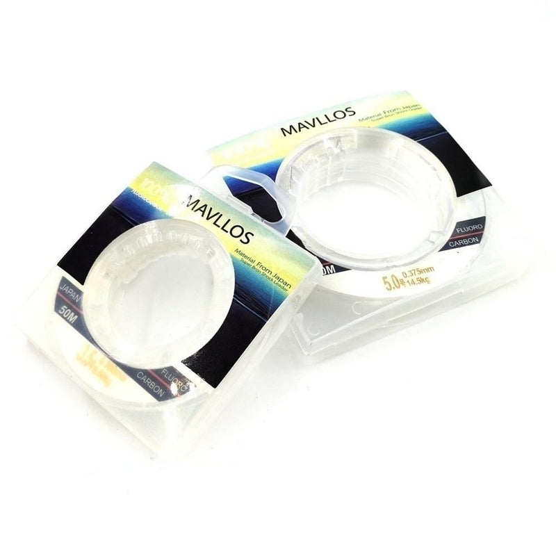 Mavllos 50m Ture 100% Fluorocarbon Fishing Line Sink Monofilament Fluorocarbon Line Carbon Fiber