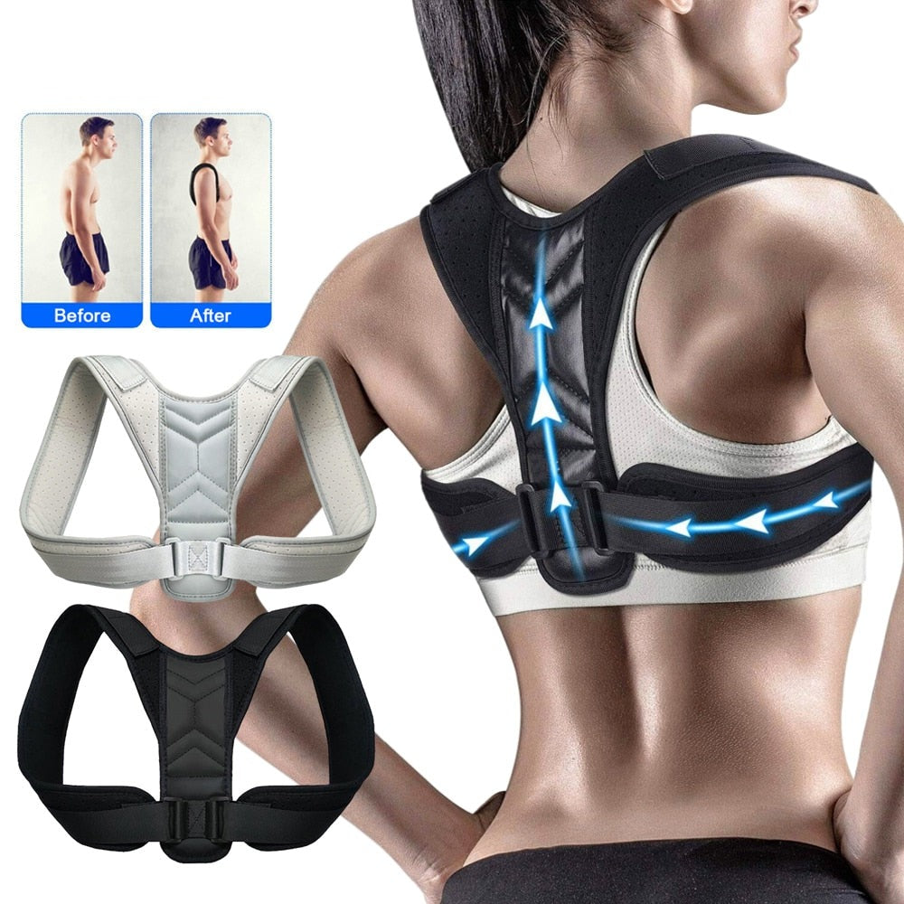 Adjustable Back Posture Corrector Shoulder Clavicle Support Correction Belt for Men and Women