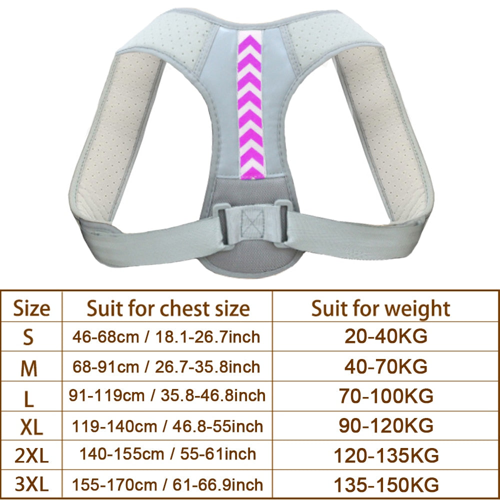 Adjustable Back Posture Corrector Shoulder Clavicle Support Correction Belt for Men and Women
