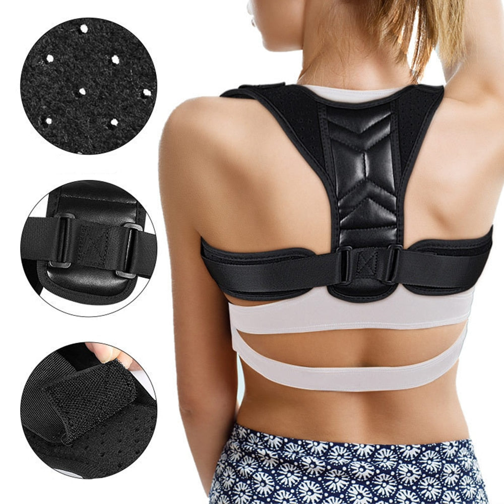 Adjustable Back Posture Corrector Shoulder Clavicle Support Correction Belt for Men and Women