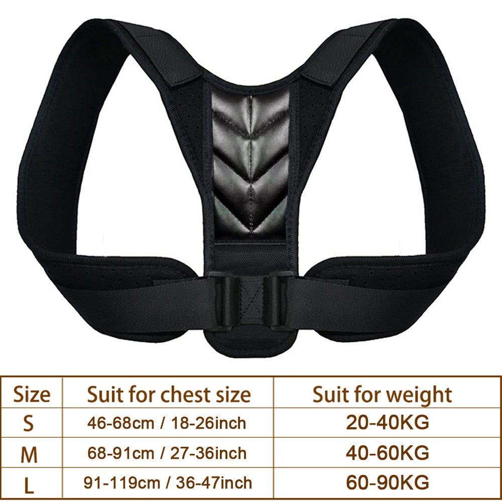 Adjustable Back Posture Corrector Shoulder Clavicle Support Correction Belt for Men and Women