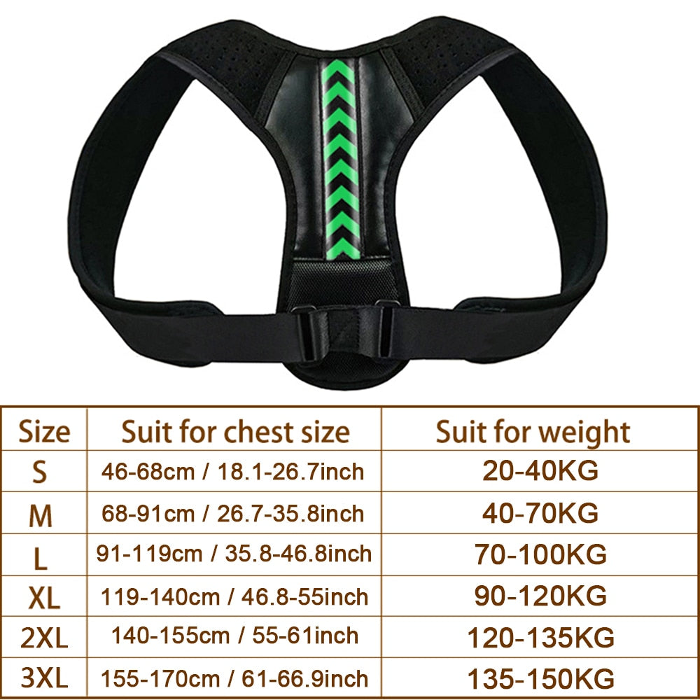 Adjustable Back Posture Corrector Shoulder Clavicle Support Correction Belt for Men and Women