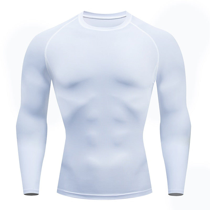 Men Compression Running T Shirt Fitness Tight Long Sleeve Sport tshirt Training Jogging Shirts Gym