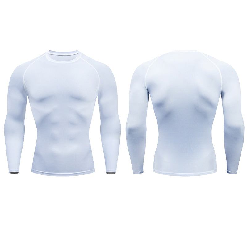 Men Compression Running T Shirt Fitness Tight Long Sleeve Sport tshirt Training Jogging Shirts Gym