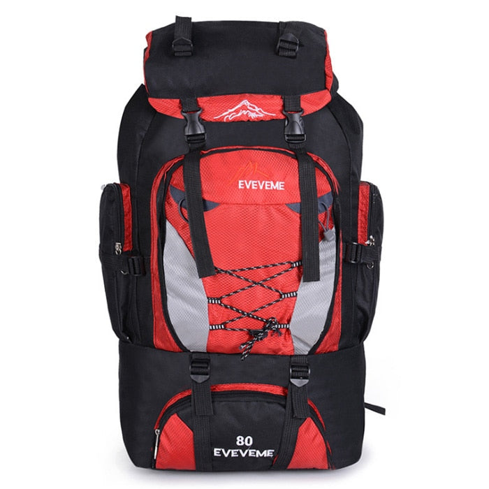 Men's 80L Large Hiking Mountaineering Backpack Climbing Hiking Backpack Camping Backpack Sport